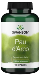 Swanson Pau d'Arco 500mg 100 kapsułek - Układ Pokarmowy Antyoksydant Flora Bakteryjna
