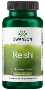 Swanson Reishi 600mg 60 kapsułek - Odporność Stres Samopoczucie