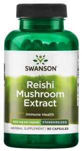 Swanson Reishi Mushroom Extract 90 kapsułek - Siła Witalność Wytrzymałość