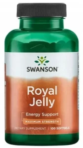 Swanson Royal Jelly - Mleczko pszczele 100 kapsułek - Zmęczenie Regeneracja Samopoczucie