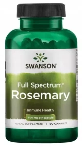 Swanson FS Rosemary - Rozmaryn 400mg 90 kapsułek - Trawienie Krążenie Odporność 