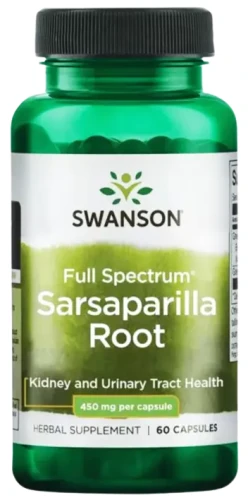 FS Sarsaparilla Root - Kolcorośl 450mg 60 kaps., Swanson