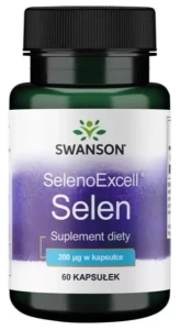 Swanson SelenoExcell Selen 200mcg 60 kapsułek - Skóra Tarczyca Odporność  Włosy