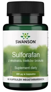 Swanson Sulforafan 400mcg 60 kapsułek - Odporność Antyoksydant