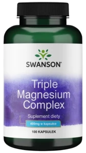 Swanson Triple Magnesium Complex 100 kapsułek - Mięśnie Zmęczenie Układ Nerwowy Skurcze