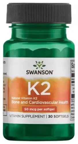 K-2 Natural Vitamin K2 - Witamina K2 Naturalna 50mcg 30 żel, Swanson