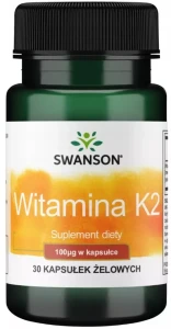 Swanson Witamina K2 100mcg 30 kapsułek - Kości Krzepliwość Krwi Układ Krążenia 
