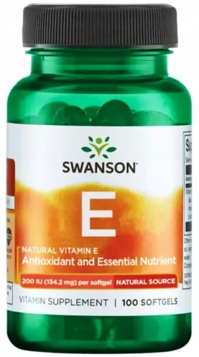 Witamina E Naturalna 200IU 100kaps, Swanson