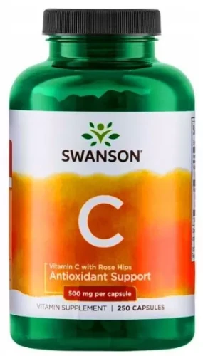 C Vitamin with Rose Hips - Witamina C + dzika róża 250 kaps, Swanson