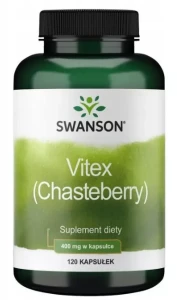 Swanson Vitex (Chasteberry) 400mg 120 kapsułek - Cykl Menstruacyjny Płodność Skóra
