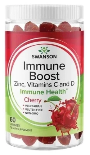 Immune Boost smak wiśniowy 60 gumisiów, Swanson