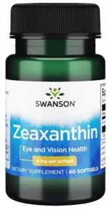 Swanson Zeaxanthin Eye and Vision - Zeaksantyna 4mg 60 kapsułek - Wzrok Zmęczenie Oczu Plamka Żółta
