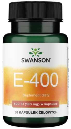 E-400 Witamina E 400IU 60kaps, Swanson