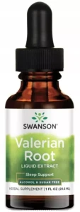 Swanson Valerian root liquid extract 29,6ml - Napięcie Bezsenność Układ Nerwowy