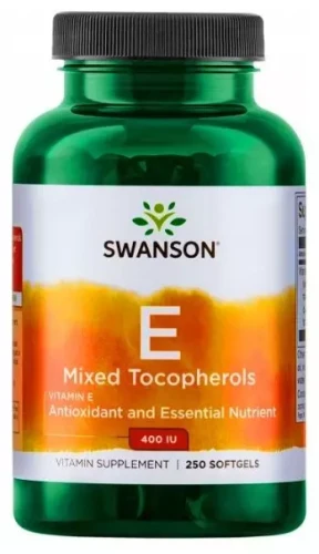 E Mixed Tocopherols - Witamina E mieszanka 400IU Tokotrienole 250 sgels, Swanson