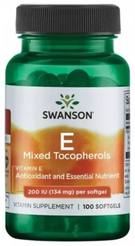 E Mixed Tocopherols - Witamina E mieszanka 200IU 100sgels, Swanson