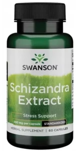 Swanson Schizandra extract 500mg 60 kapsułek - Stres Pamięć Umysł