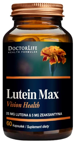 Lutein Max Luteina 25mg &amp; Zeaksantyna 5mg, 60 kapsułek, Doctor Life