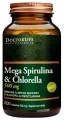 Mega Spirulina &amp; Chlorella Organic (Bio) 500 mg 200 tab, Doctor Life
