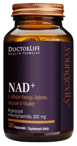 Doctor Life NAD+ Rybozyd nikotynamidu 300mg 30 kapsułek - Regeneracja Energia Mięśnie