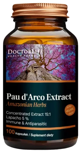 Pau d'Arco 500mg Extract 100 kapsułek, Doctor Life