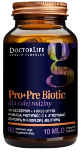 Doctor Life Pro+Pre Biotic Dla Rodziny 90 kapsułek - Mikroflora Jelitowa Trawienie Odporność