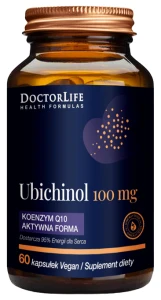 Doctor Life Ubichinol 100 mg - Aktywny Koenzym Co-Q10 60 kapsułek - Serce Układ Krążenia Cholesterol Antyoksydant