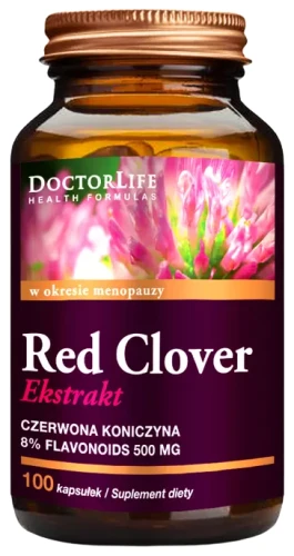 Red Clover Extact 500mg 5% flawonów 100 kapsułek, Doctor Life
