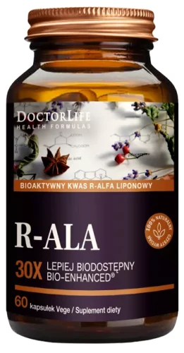 Kwas R-ALA (Bio-Enhanced) 261mg 60 kapsułek, Doctor Life