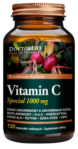 Vitamin C Special 1000mg o Przedłużonym Działaniu 120 kap, Doctor Life