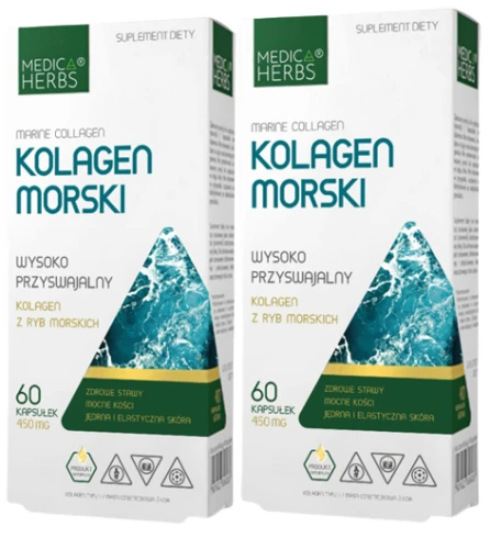 Zestaw 2x Kolagen morski, Medica Herbs