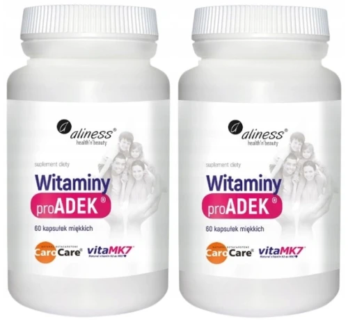 Zestaw 2x Witaminy ProADEK x 60 kapsułek Aliness