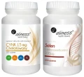 Zestaw Cynk 15 mg chelatowany 100k Aliness + Selen L-selenometionina tabletki 100k Aliness