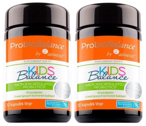 Zestaw 2x ProbioBALANCE, KIDS Balance 5 mld. x 30 vege caps. Aliness