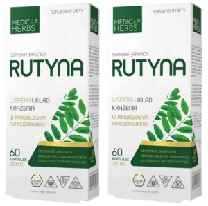 Zestaw 2x Medica Herbs Rutyna 60 kapsułek - Krążenie Odporność Naczynia Krwionośne