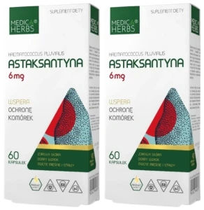 Zestaw 2x Astaksantyna 6mg 60 kaps, Medica Herbs