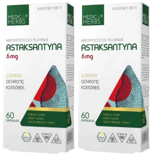 Zestaw 2x Astaksantyna 6mg 60 kaps, Medica Herbs