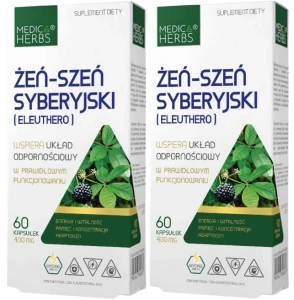Zestaw 2x Żeń – szeń syberyjski (Eleuthero), Medica Herbs