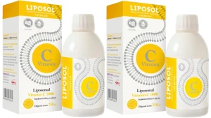Zestaw 2x Liposol C 1000TM Liposomalna Witamina C 1000 (Buforowana) 250 ml BEZSMAKOWA - Odporność Układ Nerwowy Skóra Kości