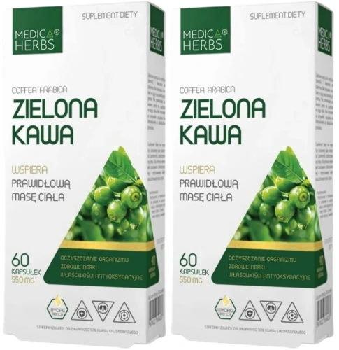 Zestaw 2x Zielona Kawa, Medica Herbs