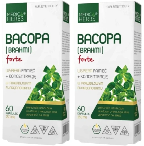 Zestaw 2x Bacopa (Brahmi) Forte, Medica Herbs