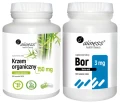 Zestaw Krzem Organiczny 150mg 100x vege caps Aliness + Bor 3 mg (kwas borowy) x 100 tabletek vege, Aliness