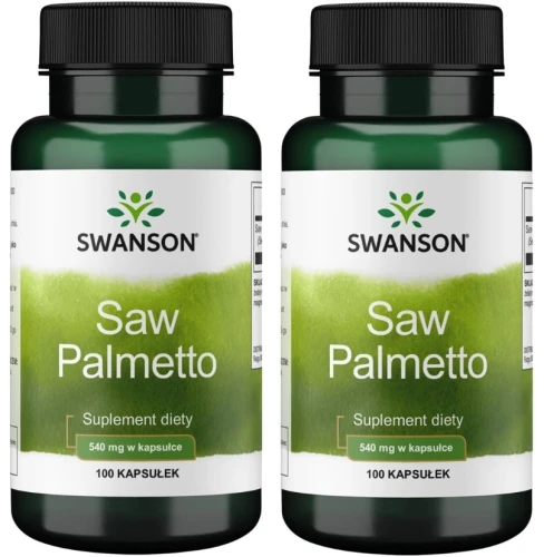 Zestaw 2x Saw Palmetto 540mg 100 kaps., Swanson