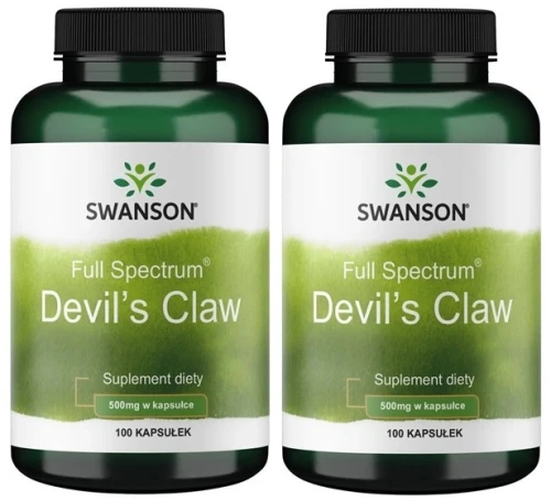 Zestaw 2x Devil's claw 500mg 100kaps, Swanson
