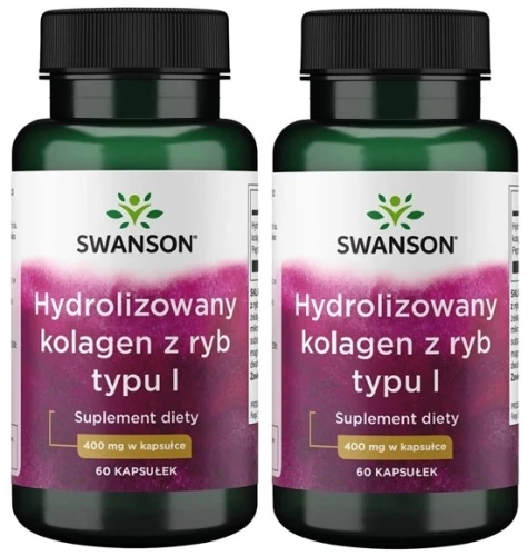 Zestaw 2x Hydrolizowany kolagen z ryb typu I, Swanson (Marine Collagen)