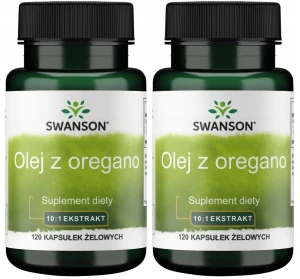 Zestaw 2x Swanson Olej z Oregano 120 kapsułek - Układ Pokarmowy Odporność Biegunka