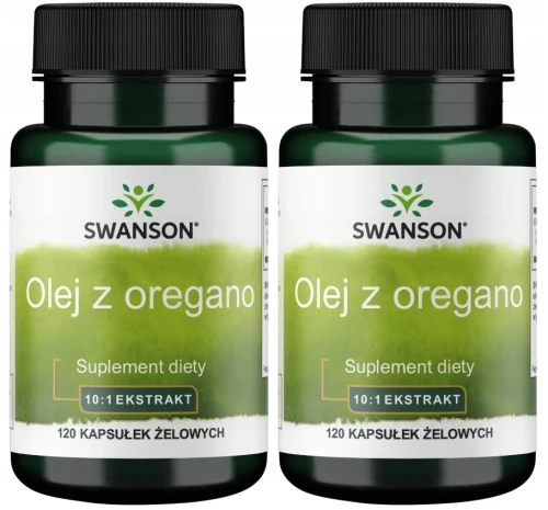 Zestaw 2x Olej z oregano - Oregano Oil 120 kaps, Swanson
