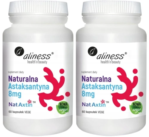 Zestaw 2x Naturalna Astaksantyna Nat Axtin 8mg x 60 caps