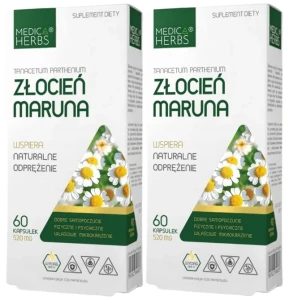 Zestaw 2x Medica Herbs Złocień Maruna 60 kapsułek - Odprężenie Samopoczucie Skóra