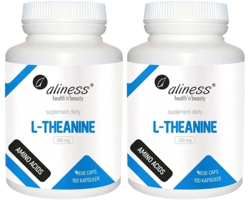 Zestaw 2x L-Theanine 200 mg x 100 Vege caps. Aliness